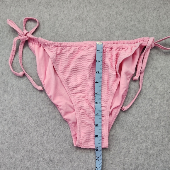 Stoney Clover Lane x Target NWOT Women's Pink Textured String Bikini Bottom Sz L - Picture 3 of 9
